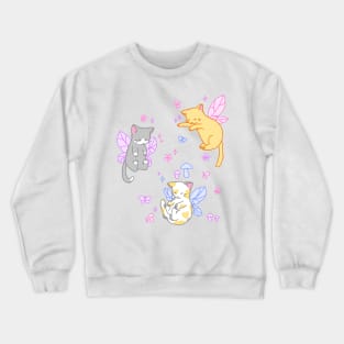 fairy kitties (pink/purple/blue) Crewneck Sweatshirt